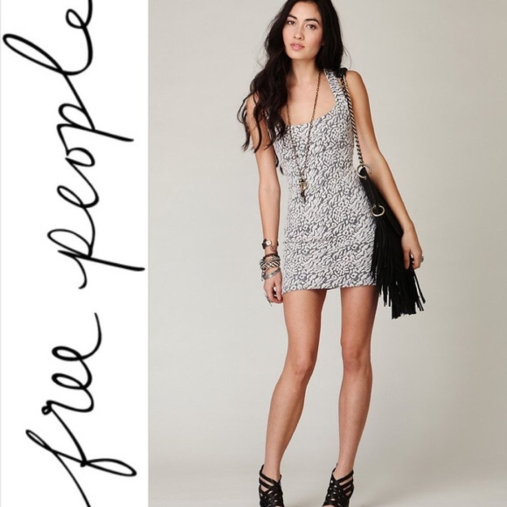 Free People Body-Con Leopard Print Mini Dress